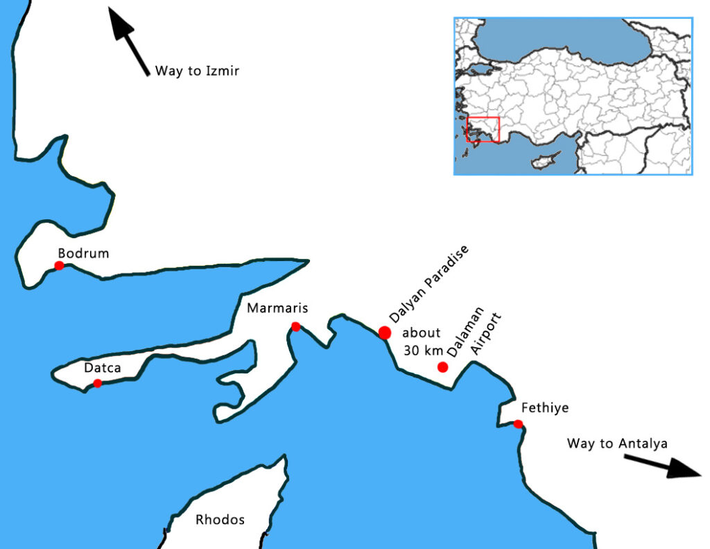 Dalyan Türkei Karte